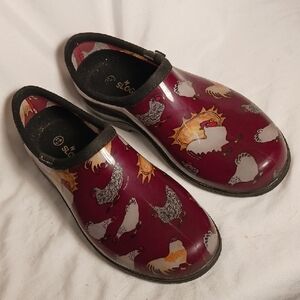 Sloggers Chicken Pattern Waterproof Garden Shoes